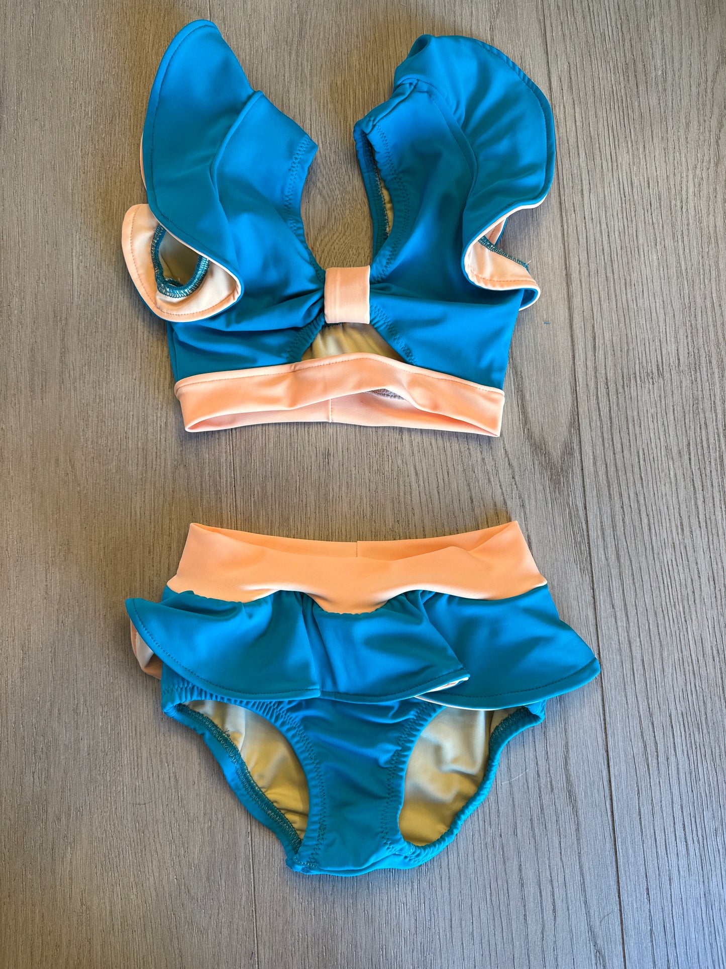 Sweet pea top with briefs & waist ruffle
