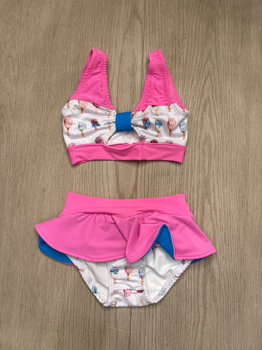 Sweet pea top with briefs & waist ruffle