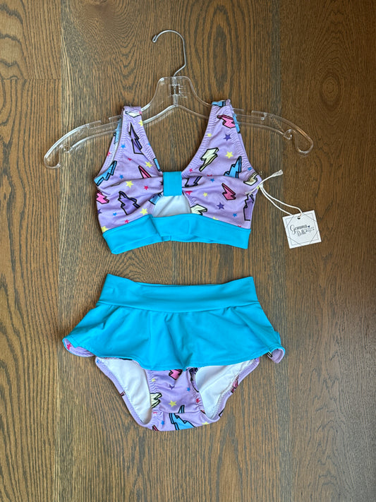 Sweet pea 2 piece with waist ruffle brief