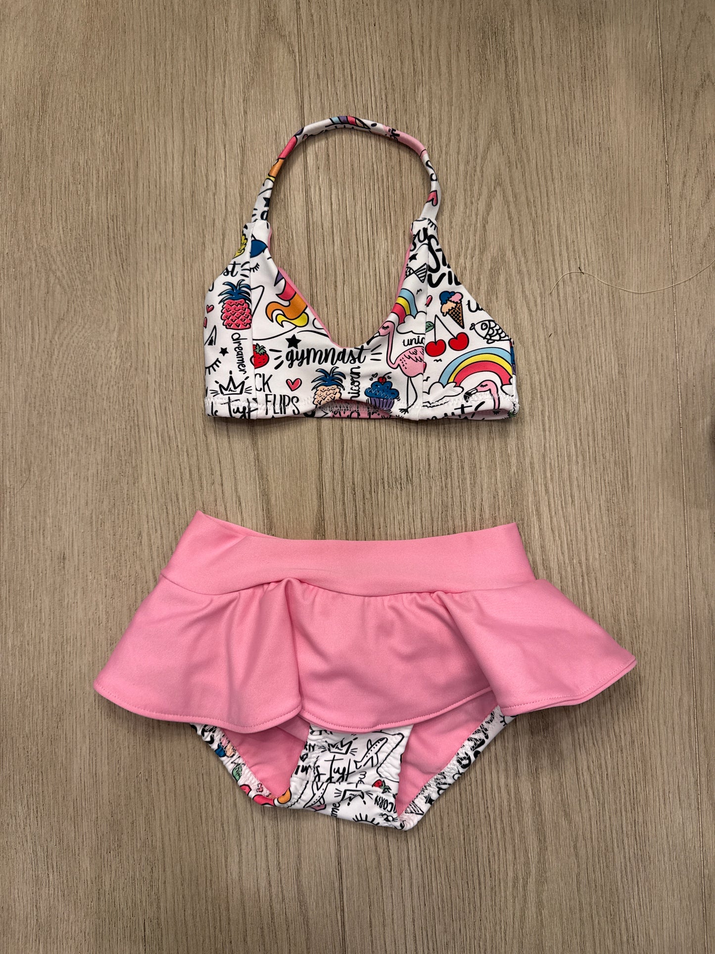 Single Lotus w briefs & waist ruffle
