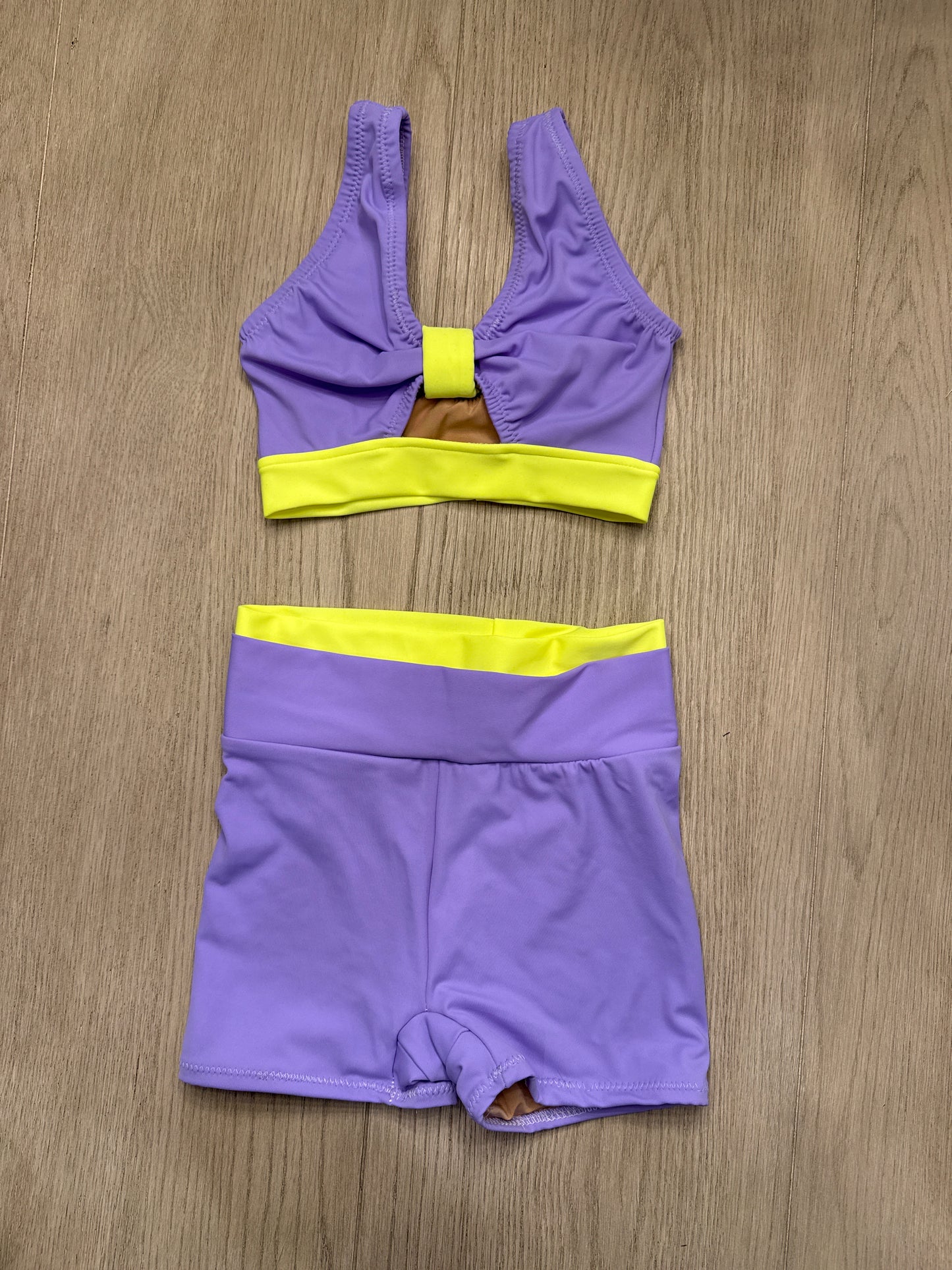 Sweetpea top with double band bikers