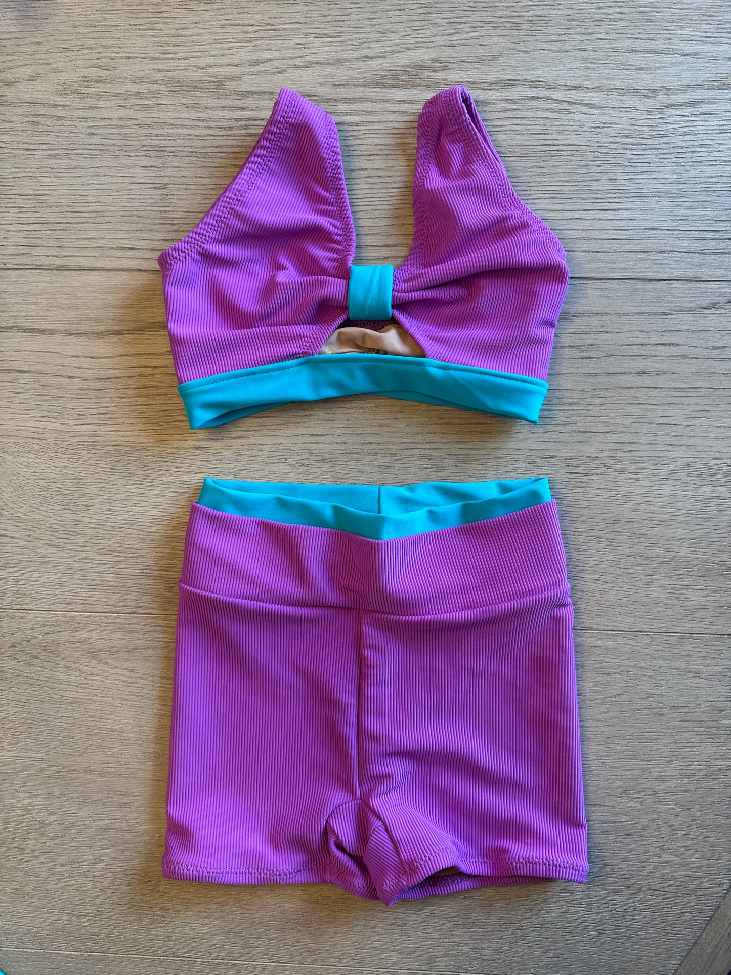 Sweetpea top with double band bikers